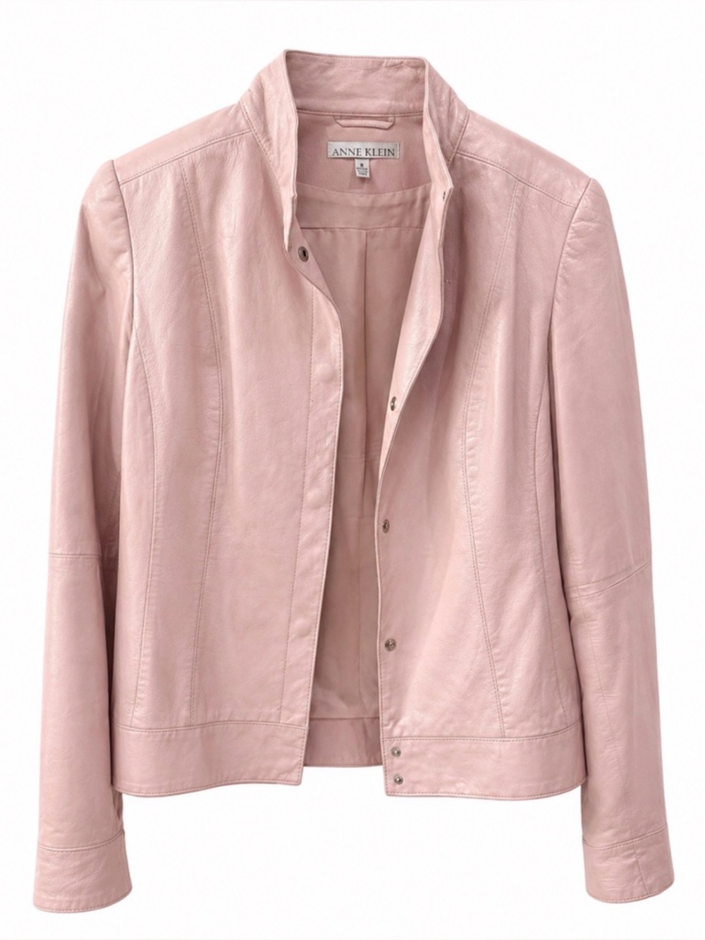 ✨ Anne Klein Blush Leather Jacket ✨